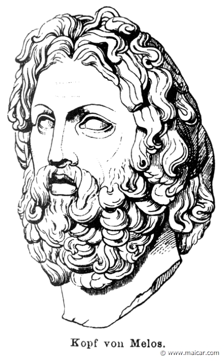 RI.1-0637.jpg - RI.1-0637: Asclepius. Head from Melos.Wilhelm Heinrich Roscher (Göttingen, 1845- Dresden, 1923), Ausfürliches Lexikon der griechisches und römisches Mythologie, 1884.