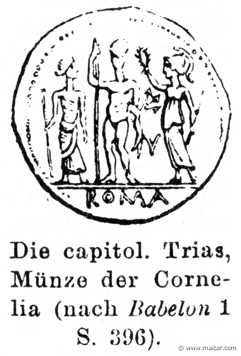 RII.1-0610b.jpg - RII.1-0610b: Juno, Jupiter, and Minerva.Wilhelm Heinrich Roscher (Göttingen, 1845- Dresden, 1923), Ausfürliches Lexikon der griechisches und römisches Mythologie, 1884.