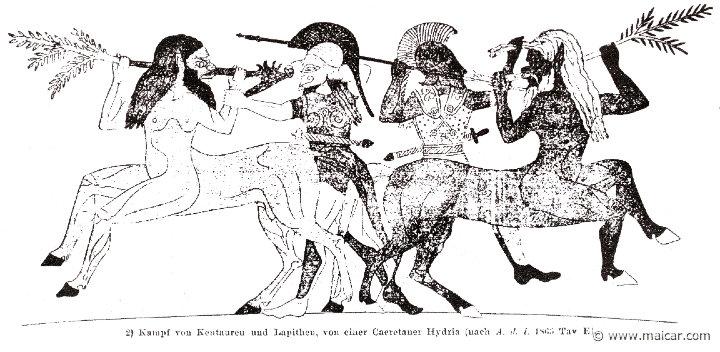 RII.1-1042.jpg - RII.1-1042: Centaurs and Lapiths. Wilhelm Heinrich Roscher (Göttingen, 1845- Dresden, 1923), Ausfürliches Lexikon der griechisches und römisches Mythologie, 1884.