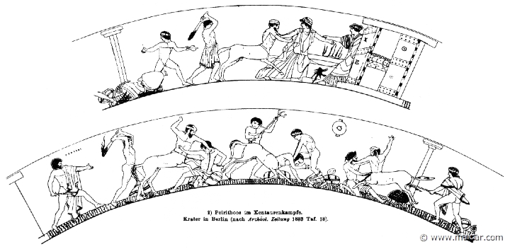 RIII.2-1771.jpg - RIII.2-1771: Pirithous fighting the Centaurs. Wilhelm Heinrich Roscher (Göttingen, 1845- Dresden, 1923), Ausfürliches Lexikon der griechisches und römisches Mythologie, 1884.