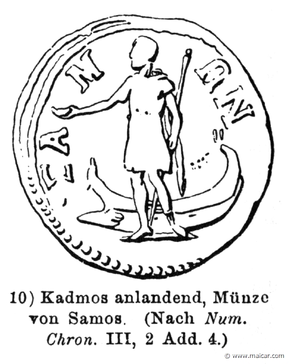 RII.1-0872b.jpg - RII.1-0872b: Cadmus. Wilhelm Heinrich Roscher (Göttingen, 1845- Dresden, 1923), Ausfürliches Lexikon der griechisches und römisches Mythologie, 1884.