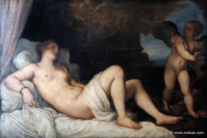 7424.jpg - 7424: Tiziano Vecellio, 1489/90-1576: Danae 1544-46. Capodimonte Palace and National Gallery, Naples.