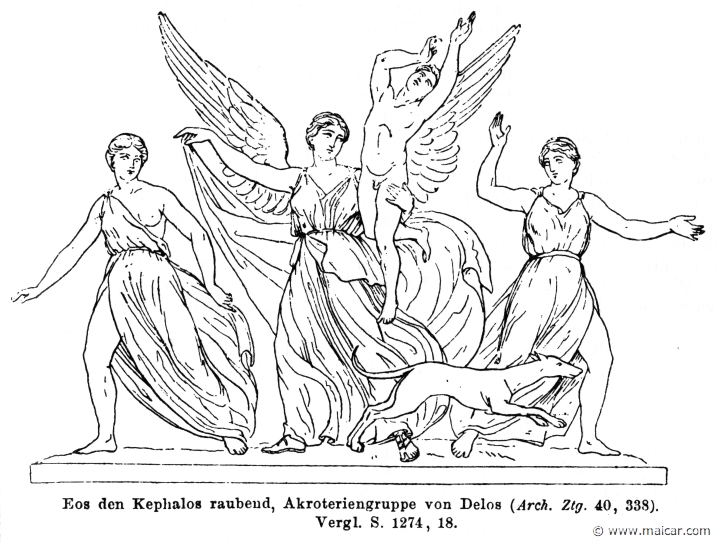 RI.1-1277.jpg - RI.1-1277: Eos abducting Cephalus. Delos Wilhelm Heinrich Roscher (Göttingen, 1845- Dresden, 1923), Ausfürliches Lexikon der griechisches und römisches Mythologie, 1884.