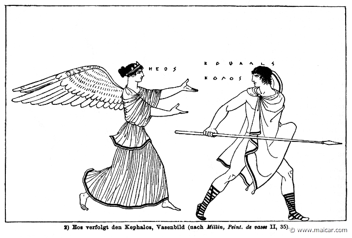 RII.1-1099.jpg - RII.1-1099: Eos pursuing Cephalus. Wilhelm Heinrich Roscher (Göttingen, 1845- Dresden, 1923), Ausfürliches Lexikon der griechisches und römisches Mythologie, 1884.