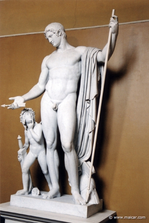 9313.jpg - 9313: Bertel Thorvaldsen 1770-1844: Mars and Cupid, c. 1810. The Thorvaldsen Museum, Copenhagen.