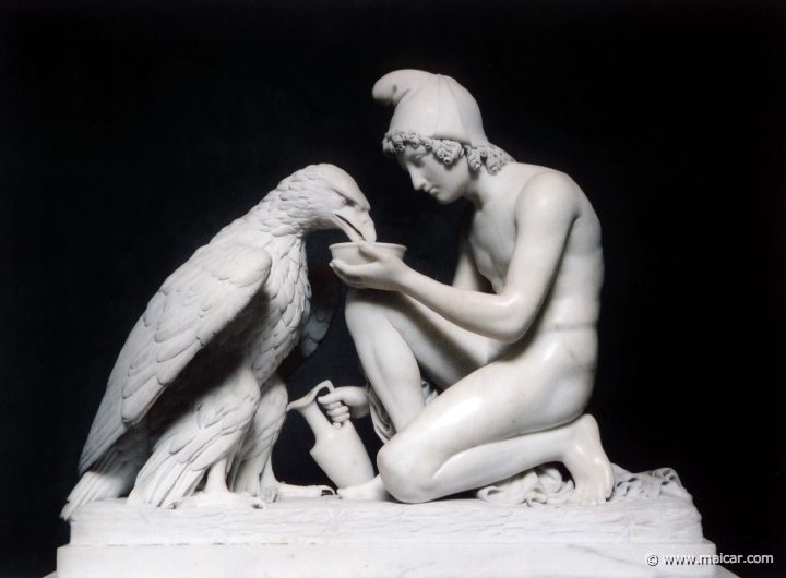 9137.jpg - 9137: Bertel Thorvaldsen 1770-1844: Ganymede with Jupiter’s Eagle, 1817. The Thorvaldsen Museum, Copenhagen.