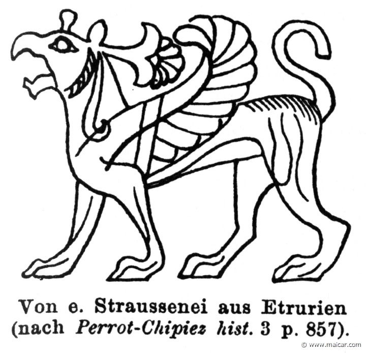 RI.2-1761.jpg - RI.2-1761: Griffin. Etruria. Wilhelm Heinrich Roscher (Göttingen, 1845- Dresden, 1923), Ausfürliches Lexikon der griechisches und römisches Mythologie, 1884.