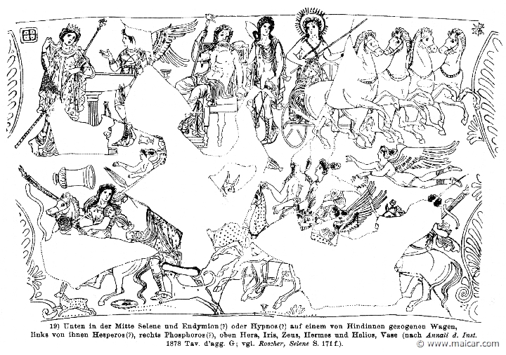 RII.2-3175.jpg - RII.2-3175: Hera, Iris, Zeus, Hermes, Helius. In the middle, Selene. Wilhelm Heinrich Roscher (Göttingen, 1845- Dresden, 1923), Ausfürliches Lexikon der griechisches und römisches Mythologie, 1884.