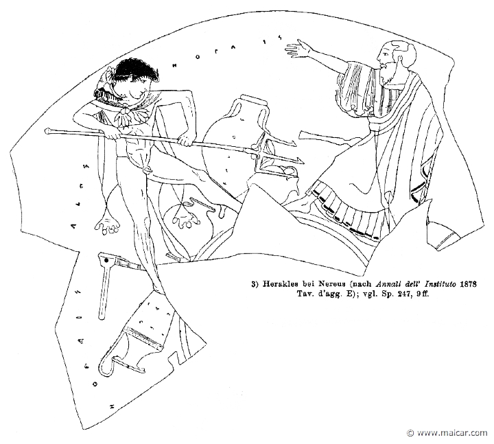 RIII.1-0245.jpg - RIII.1-0245: Nereus and Heracles. Wilhelm Heinrich Roscher (Göttingen, 1845- Dresden, 1923), Ausfürliches Lexikon der griechisches und römisches Mythologie, 1884.