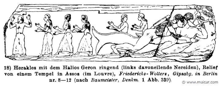 RV-1183.jpg - RV-1183: Heracles with the Halios Geron (old Man of the Sea), and Nereids.Wilhelm Heinrich Roscher (Göttingen, 1845- Dresden, 1923), Ausfürliches Lexikon der griechisches und römisches Mythologie, 1884.