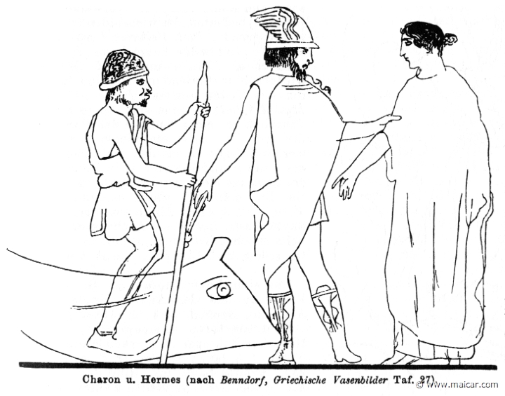 RI.1-0885.jpg - RI.1-0885: Charon and Hermes.Wilhelm Heinrich Roscher (Göttingen, 1845- Dresden, 1923), Ausfürliches Lexikon der griechisches und römisches Mythologie, 1884.