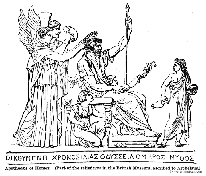 smi293.jpg - smi293: Apotheosis of Homer. Sir William Smith, A Smaller Classical Dictionary of Biography, Mythology, and Geography (1898).