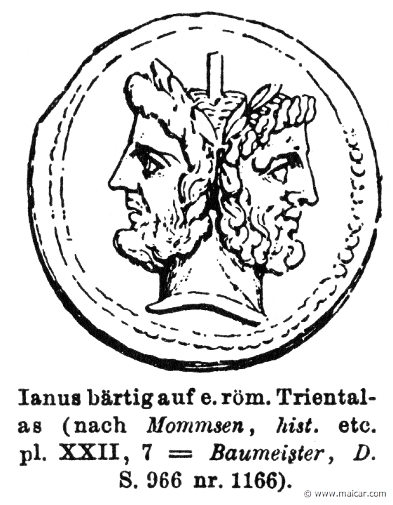 RII.1-0051.jpg - RII.1-0051: Janus. Wilhelm Heinrich Roscher (Göttingen, 1845- Dresden, 1923), Ausfürliches Lexikon der griechisches und römisches Mythologie, 1884.