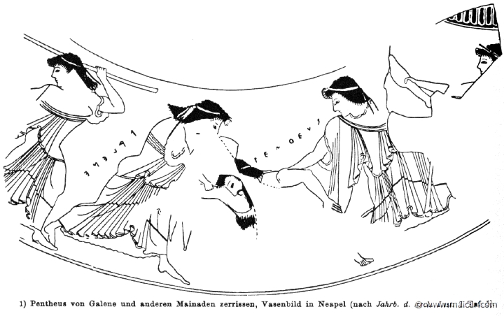 RIII.2-1931.jpg - RIII.2-1931: The Maenads kill Pentheus. Wilhelm Heinrich Roscher (Göttingen, 1845- Dresden, 1923), Ausfürliches Lexikon der griechisches und römisches Mythologie, 1884.