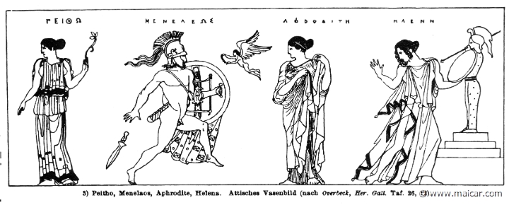 RIII.2-1802.jpg - RIII.2-1802: Peitho, Menelaus, Aphrodite, Helen. Wilhelm Heinrich Roscher (Göttingen, 1845- Dresden, 1923), Ausfürliches Lexikon der griechisches und römisches Mythologie, 1884.