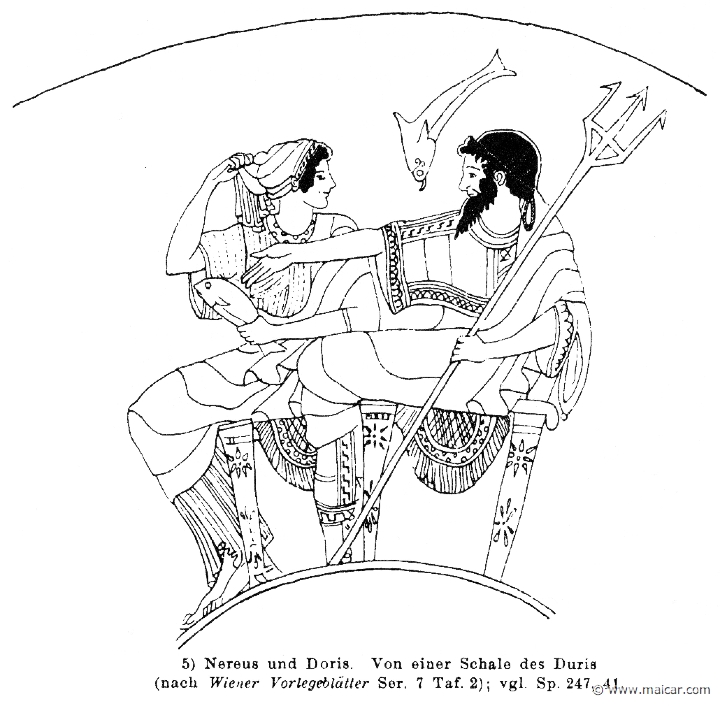 RIII.1-0247.jpg - RIII.1-0247: Nereus and Doris. Wilhelm Heinrich Roscher (Göttingen, 1845- Dresden, 1923), Ausfürliches Lexikon der griechisches und römisches Mythologie, 1884.