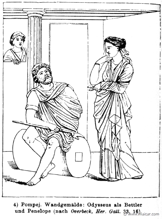 RIII.2-1916.jpg - RIII.2-1916: Odysseus as a beggar, and Penelope.Wilhelm Heinrich Roscher (Göttingen, 1845- Dresden, 1923), Ausfürliches Lexikon der griechisches und römisches Mythologie, 1884.