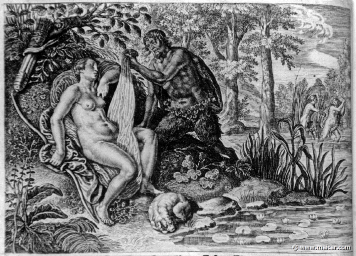 2613.jpg - 2613: Pan and Syrinx. Les METAMORPHOSES D’OVIDE EN LATIN ET FRANÇOIS, DIVISÉES EN XV LIVRES. TRADUCTION DE Mr. PIERRE DU-RYER PARISIEN, DE L’ACADEMIE FRANÇOISE. MDCLXXVII.