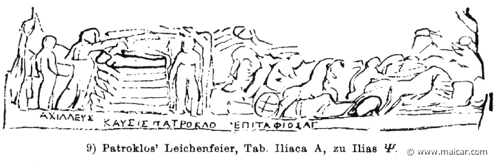 RIII.2-1707.jpg - RIII.2-1707: The pyre of Patroclus. Wilhelm Heinrich Roscher (Göttingen, 1845- Dresden, 1923), Ausfürliches Lexikon der griechisches und römisches Mythologie, 1884.