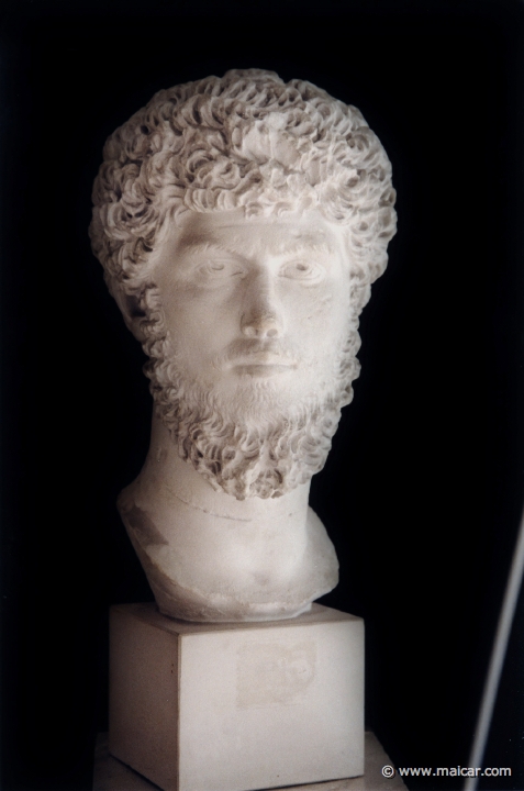 5507.jpg - 5507: Lucius Verus. Roman emperor 161-169 AD. Original in Glyptotek, Copenhagen. Antikmuseet, Lund.