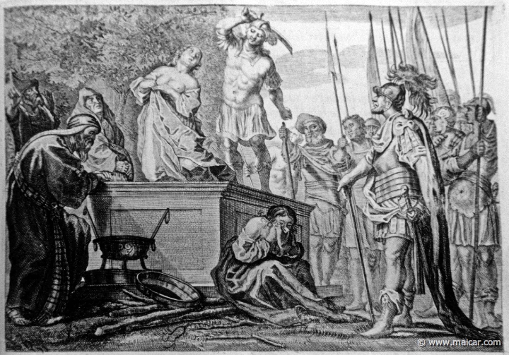 2815.jpg - 2815: Sacrifice of Polyxena. Les METAMORPHOSES D’OVIDE EN LATIN ET FRANÇOIS, DIVISÉES EN XV LIVRES. TRADUCTION DE Mr. PIERRE DU-RYER PARISIEN, DE L’ACADEMIE FRANÇOISE. MDCLXXVII.