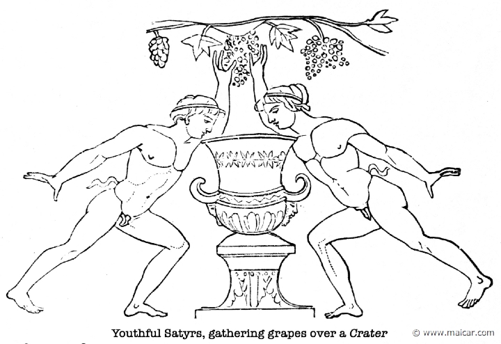 gay077b.jpg - gay077b: Satyrs. Charles Mills Gayley, The Classic Myths in English Literature (1893).