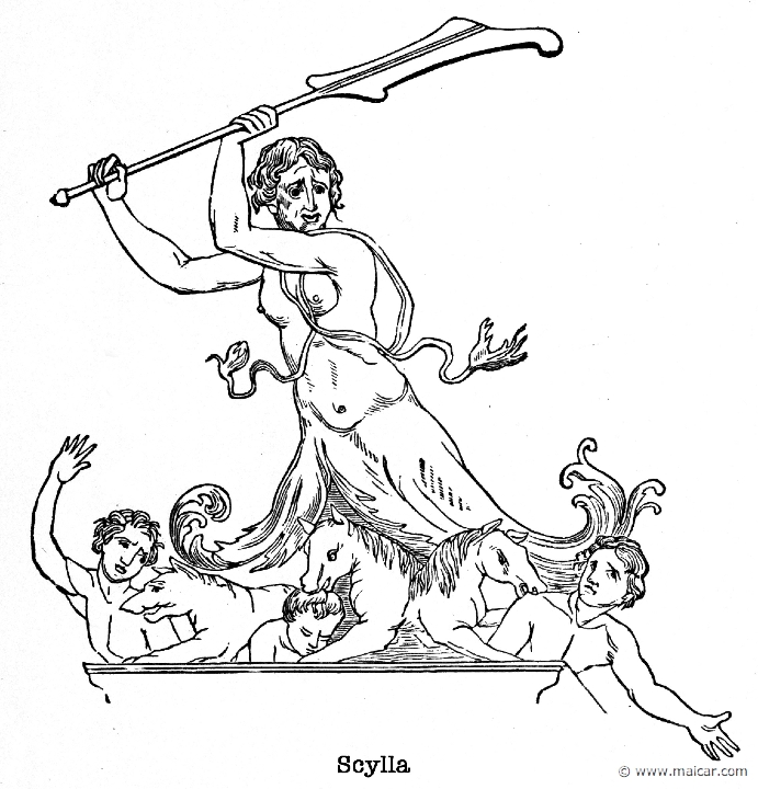 gay218.jpg - gay218: Scylla. Charles Mills Gayley, The Classic Myths in English Literature (1893).