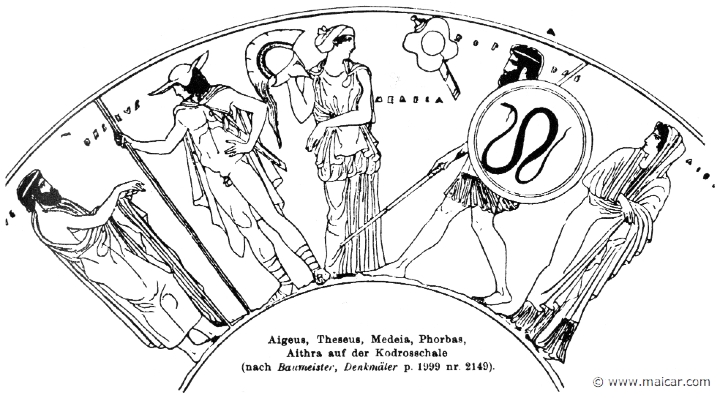 RIII.2-2419b.jpg - RIII.2-2419b: Aegeus, Theseus, Medea, Phorbas, Aethra. Wilhelm Heinrich Roscher (Göttingen, 1845- Dresden, 1923), Ausfürliches Lexikon der griechisches und römisches Mythologie, 1884.