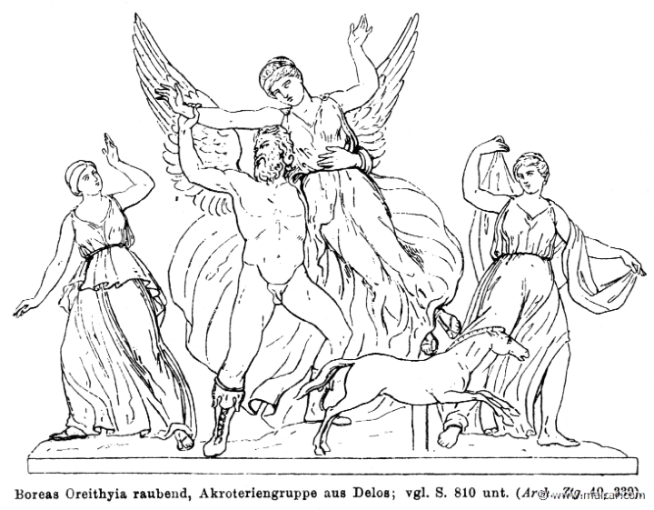 RI.1-0811.jpg - RI.1-0811: Boreas abducting Orithyia. Delos. Wilhelm Heinrich Roscher (Göttingen, 1845- Dresden, 1923), Ausfürliches Lexikon der griechisches und römisches Mythologie, 1884.