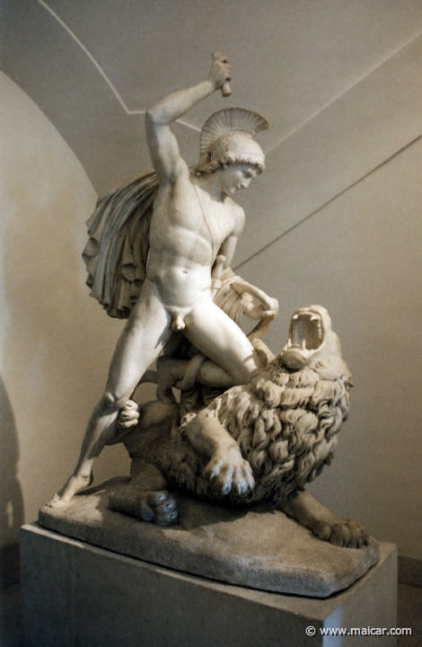 0723.jpg - 0723: Johan Nepomuk Schaller 1777-1842: Bellerophon in kampf mit Chimaira, 1821. Österreichische Galerie Belvedere, Wien.