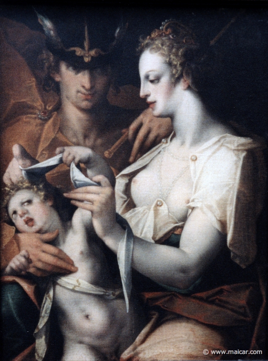 0927.jpg - 0927: Bartholomäus Spranger, 1546-1611: Venus, Merkur und Amor, 1597. Germanisches Nationalmuseum, Nürnberg.