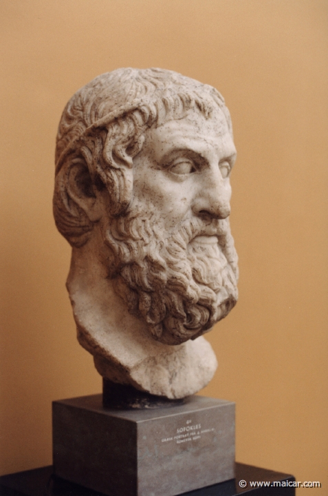 1622.jpg - 1622: Sophocles. Roman Copy of Greek work from 4C BC. Ny Carlsberg Glyptotek, Copenhagen.