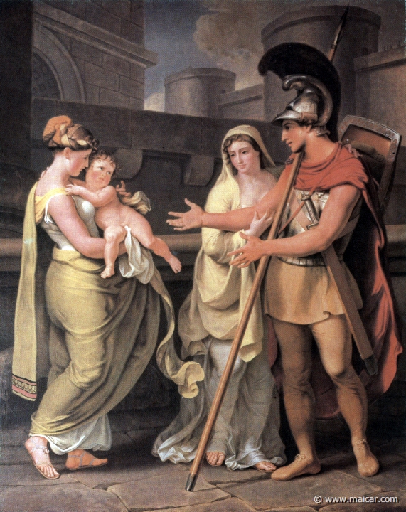 3635.jpg - 3635: Johann Heinrich Wilhelm Tischbein, 1751-1829: Hektors Abschied von Andromache 1812. Landesmuseum Oldenburg, Das Schloß.