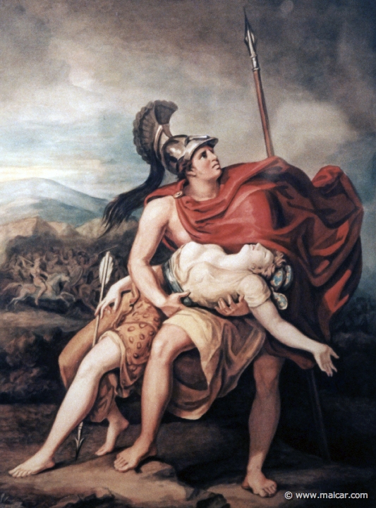 3723.jpg - 3723: Johann Heinrich Wilhelm Tischbein, 1751-1829: Tod der Penthesilea. Landesmuseum Oldenburg, Das Schloß.