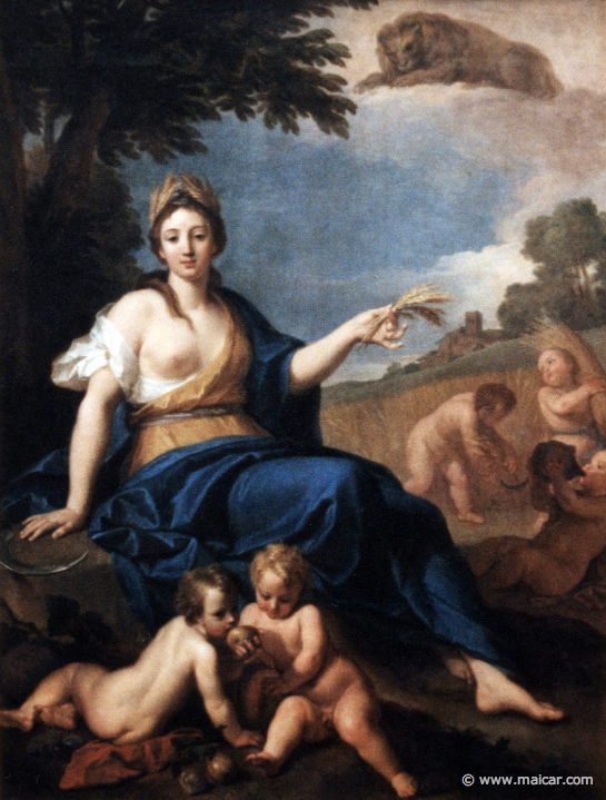 4424.jpg - 4424: Louis de Boullogne le jeune 1654-1733: Cérès, allégorie de l’été. Musée des beaux arts, Rouen.