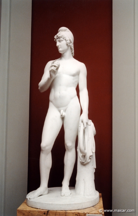 4914.jpg - 4914: Hermann Wilhelm Bissen 1798-1868: Paris with the apple. Ny Carlsberg Glyptotek, Copenhagen.