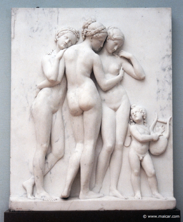 5122.jpg - 5122: Bertel Throvaldsen 1768-1844: The Three Graces 1821. Ny Carlsberg Glyptotek, Copenhagen.