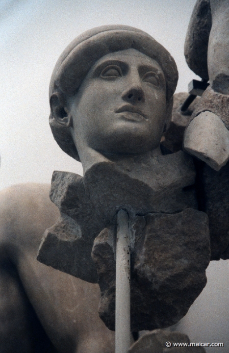 6719.jpg - 6719: West Pediment of the temple of Zeus: Theseus. Archaeological Museum, Olympia.