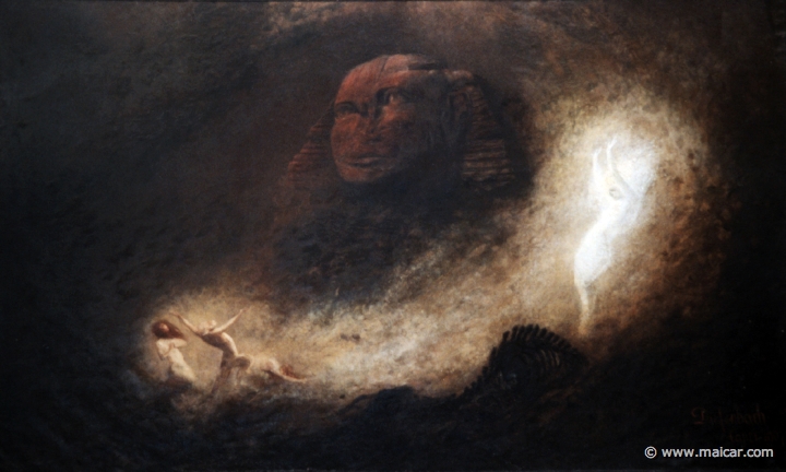 7526.jpg - 7526: Karl Wilhelm Diefenbach 1851-1913: Egyptian Sphinx. Museo Diefenbach Certosa di Capri.