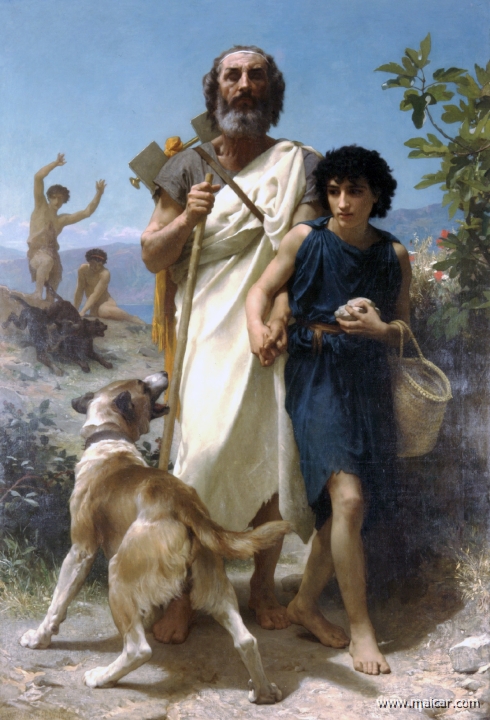 bouguereau004.jpg - bouguereau004: William-Adolphe Bouguereau (1825-1905): Homère et son guide (1874).