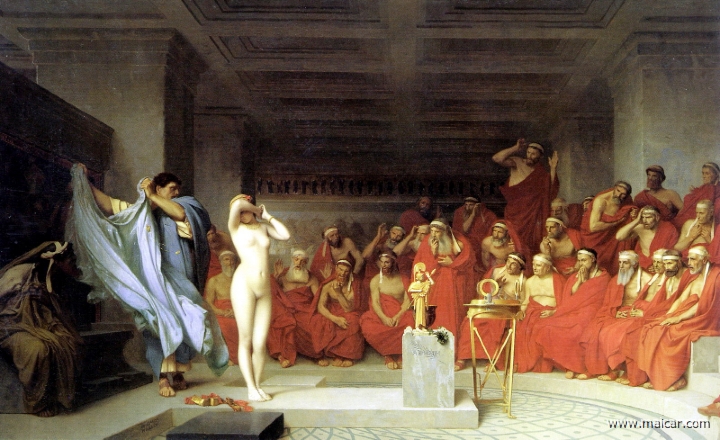 gerome001.jpg - gerome001: Jean-Léon Gérôme (1824-1904): Phryne before the Areopagus, 1861.