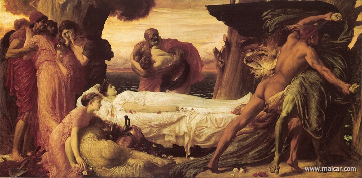 leighton002.jpg - leighton002: Frederic Leighton (1830-1896): Hercules Wrestling with Death.