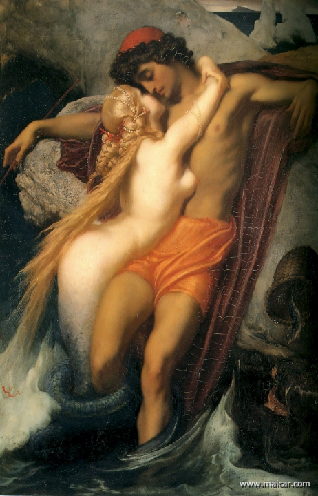 leighton008.jpg - leighton008: Frederic Leighton (1830-1896): The Fisherman and the Siren, c. 1856–1858.