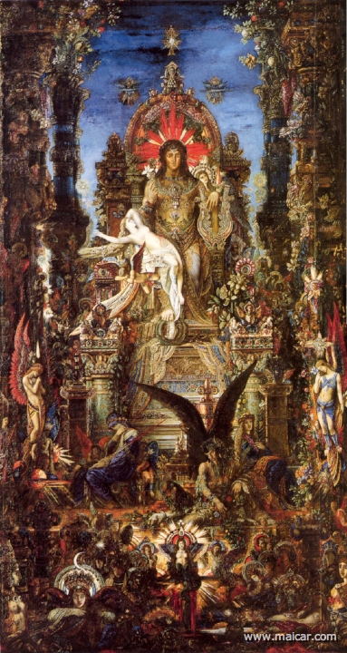 moreau013.jpg - moreau013: Gustave Moreau (1826-1898): Jupiter and Semele (1878).