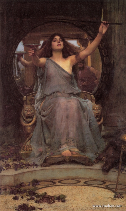 waterhouse005.jpg - waterhouse005: John William Waterhouse (1849-1917): Circe offering the Cup to Ulysses (1891).