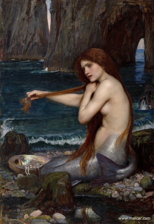 waterhouse012.jpg - waterhouse012: John William Waterhouse (1849-1917): A Mermaid (1900).