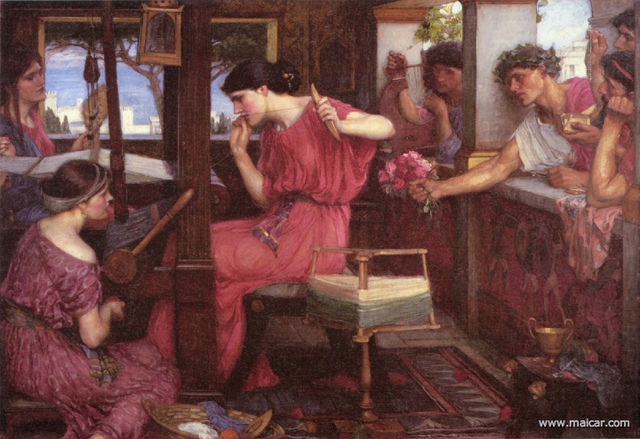 waterhouse013.jpg - waterhouse013: John William Waterhouse (1849-1917): Penelope and the Suitors (1912).