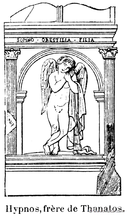 comm236.jpg - comm236: Hypnos, frère de Thanatos. Info n/a. P. Commelin, Mythologie Grecque et Romaine, Éditions Garnier Frères, Paris.