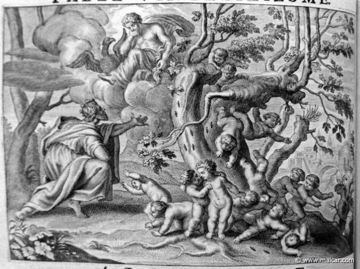 2718.jpg - 2718: Aeacus and the ants.Les METAMORPHOSES D’OVIDE EN LATIN ET FRANÇOIS, DIVISÉES EN XV LIVRES. TRADUCTION DE Mr. PIERRE DU-RYER PARISIEN, DE L’ACADEMIE FRANÇOISE. MDCLXXVII.