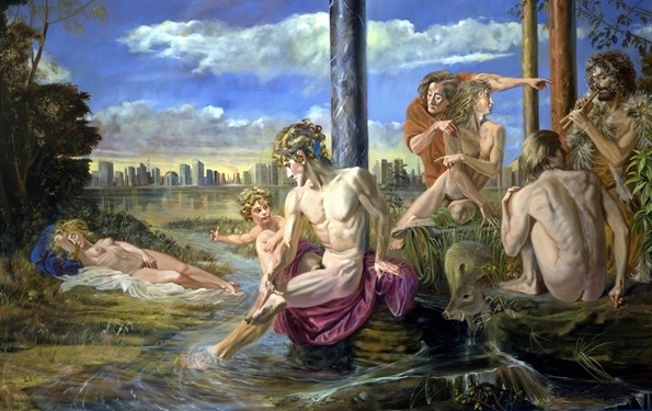 durand001.jpg - durand001: Death of Adonis, 1993, 189 x 295. André Durand (born Ottawa, Canada, 1947).